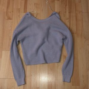 Hollister Light blue knit reversible top